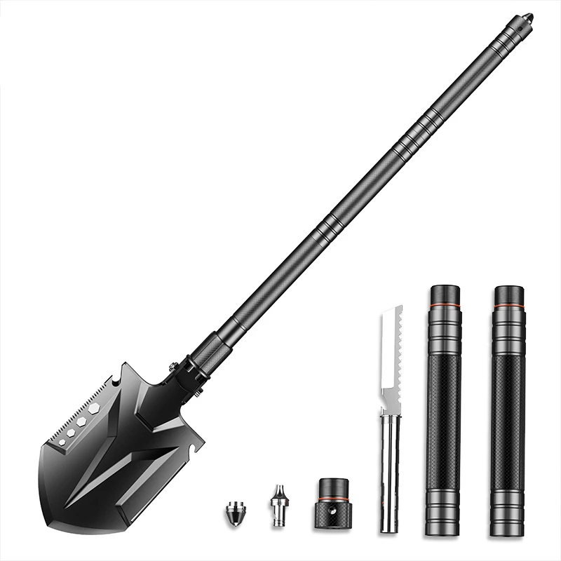 Multifunctional Engineer Shovel Set Wild Survival Military Camping Equipment Folding Shovel Nuggets Tools with a Free Bag