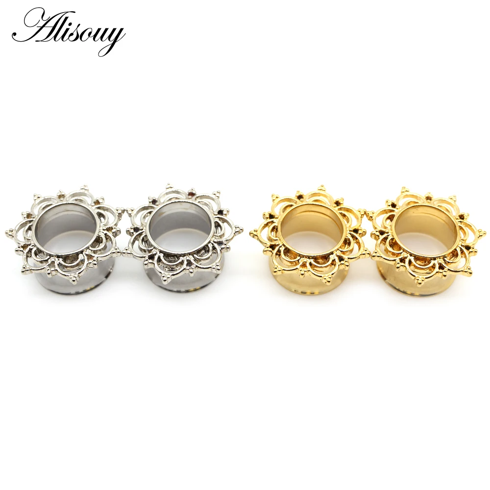 Flower Ear Plugs Tunnel Expanders Stretcher Set
