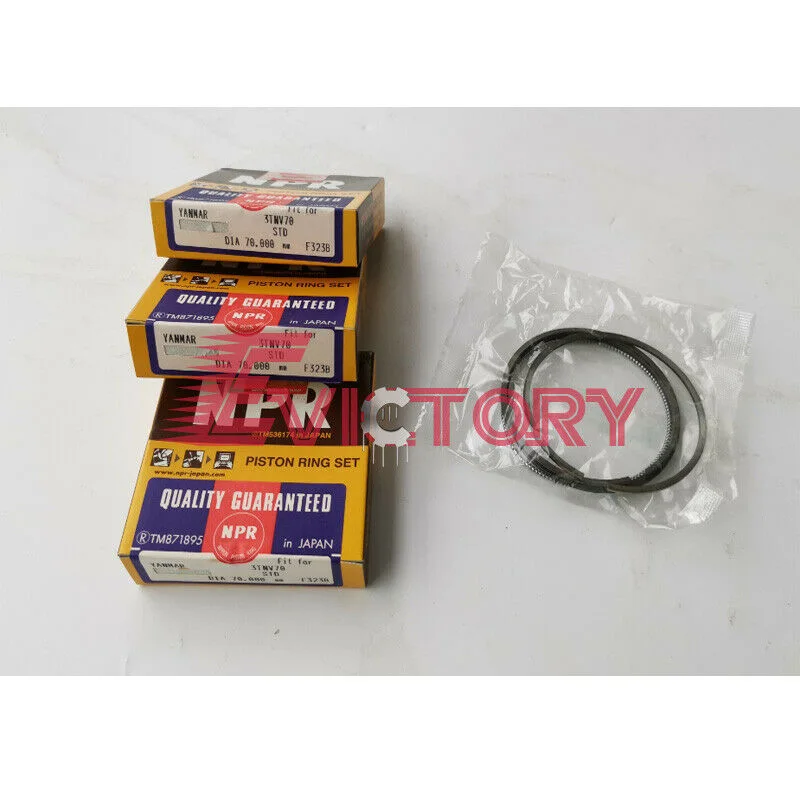 for Yanmar 3D66E 3TN66E 3TNE66 piston ring + full cylinder gasket kit