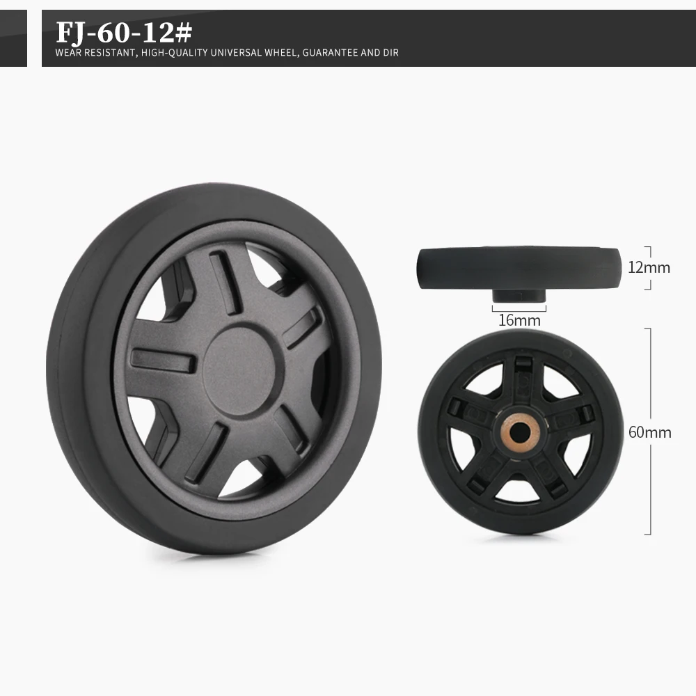 HANLUOKE FJ-60-12 Luggage Wheel Accessories Universal Wheel Trolley Luggage Wheel Repair  Password  Caster Wheel  Accessories