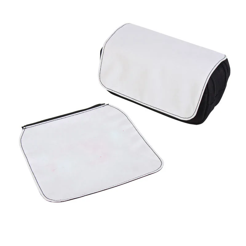 3pcs Cosmetic Bags Sublimation DIY White Blank Polyester Double Layer Makeup Bag