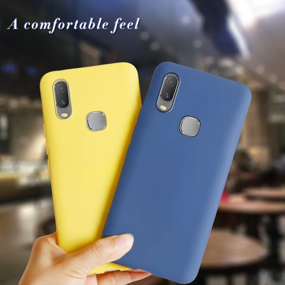 For Vivo Y11 Phone Case Silicone Colored Back Cover For Vivo Y11 2019 Y 11 1906 1906_20 Shockproof Case Soft Funda Bumper