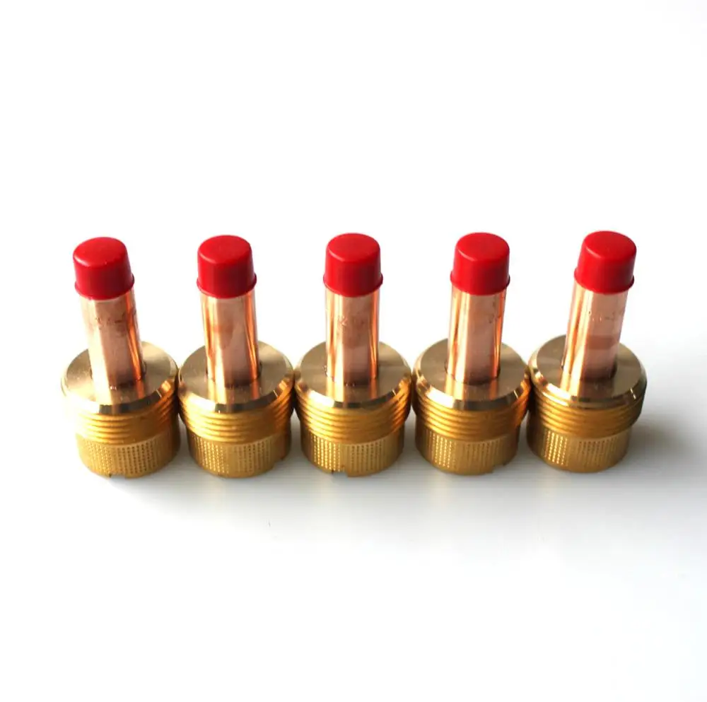 5 Chiếc TIG Collet Cơ Thể Lớn Đường Kính Khí Ống Kính 45V64 3/32 "& 2.4Mm Phù Hợp Với Hàn TIG Đèn Pin SR PTA DB WP 17 18 26 Series
