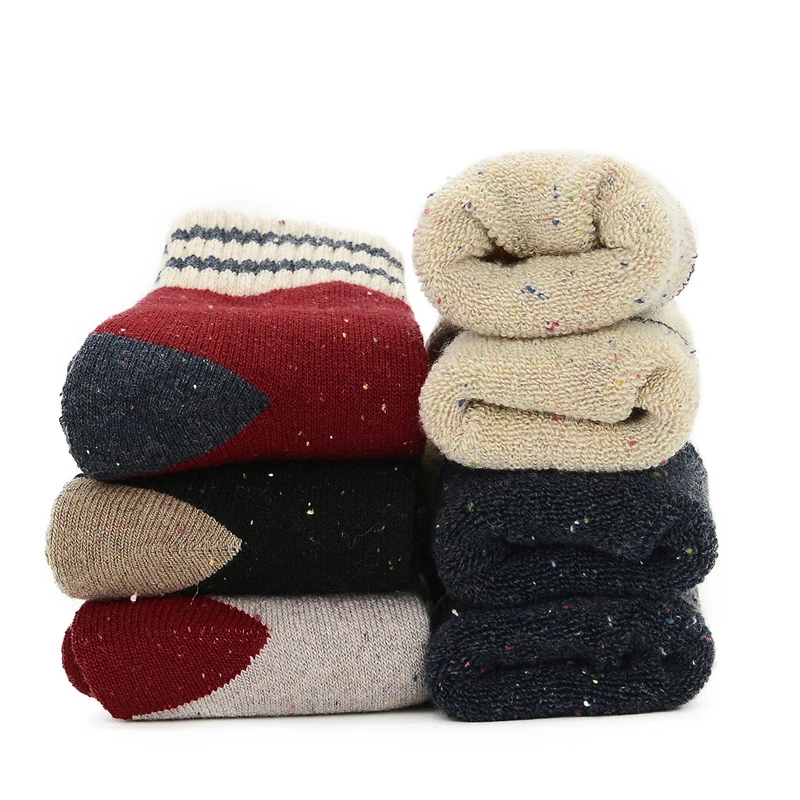 Chaussettes d\'hiver pour hommes, longues, épaisses, chaudes, en laine, haute qualité, Version étendue, durables, extensibles, bon marché, vente en
