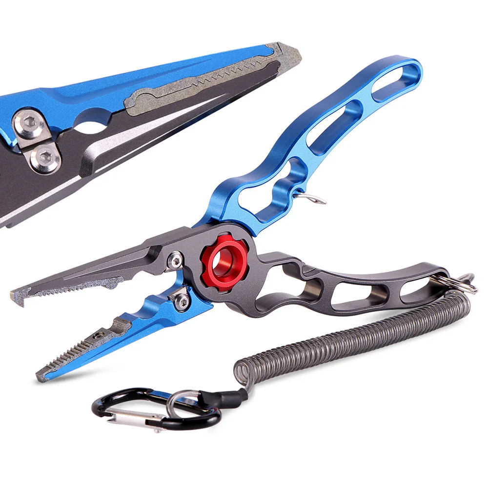 Aluminum Alloy Fishing Pliers Fishing Tackle Gear Hook Recover Cutter Line Split Ring Light Weight Fishing Accessories