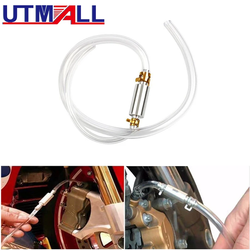 Car Motorcycle Clutch Brake Bleeder Hose One Way Valve Tube Bleeding Tool Kit