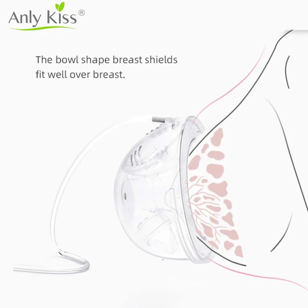 Anly Kiss 2 PCS/LOT Hands Free Breast Pump Collection Cup Wearable Breast Milk Collector Breast Milk Collector Cover