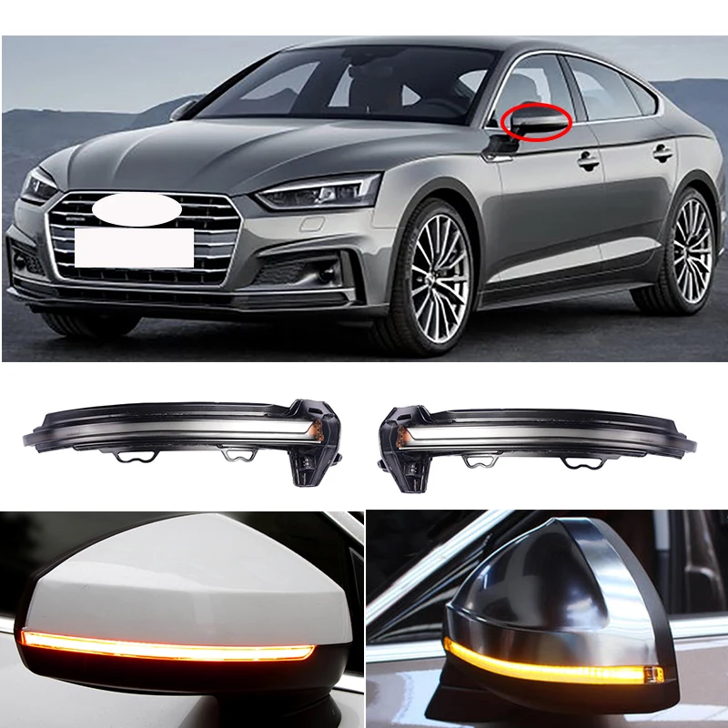 

Lofty Richy For Audi A3 A4L A5 A6L Q3 Q5L Q7 Rear View Rearview Mirror with DynamicFlow Dynamic LED Turn Signal Light Lamp