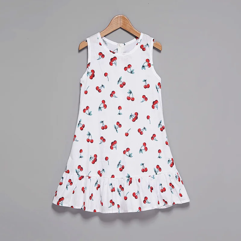 

Mother Daughter Family Matching Outfits Sleeveless Print Dress Summer Baby Girl Women Casual Dresses Sundress LWL1703