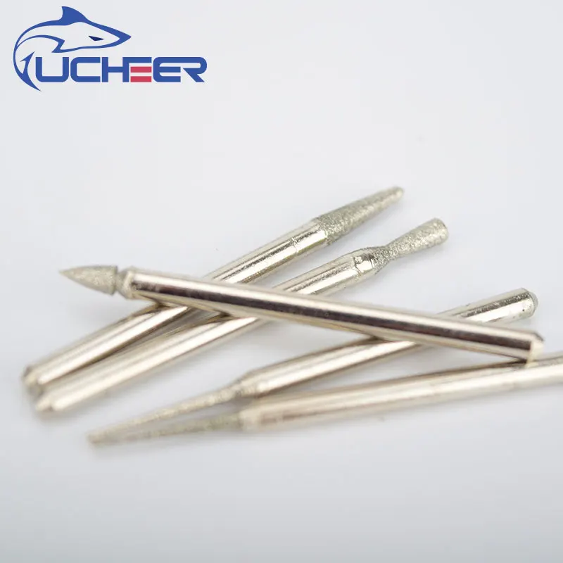 UCHEER 3mm 30 pièces/ensemble fraises diamantées pour Dremel outil rotatif foret pièces de gravure meulage aiguilles de polissage fichiers