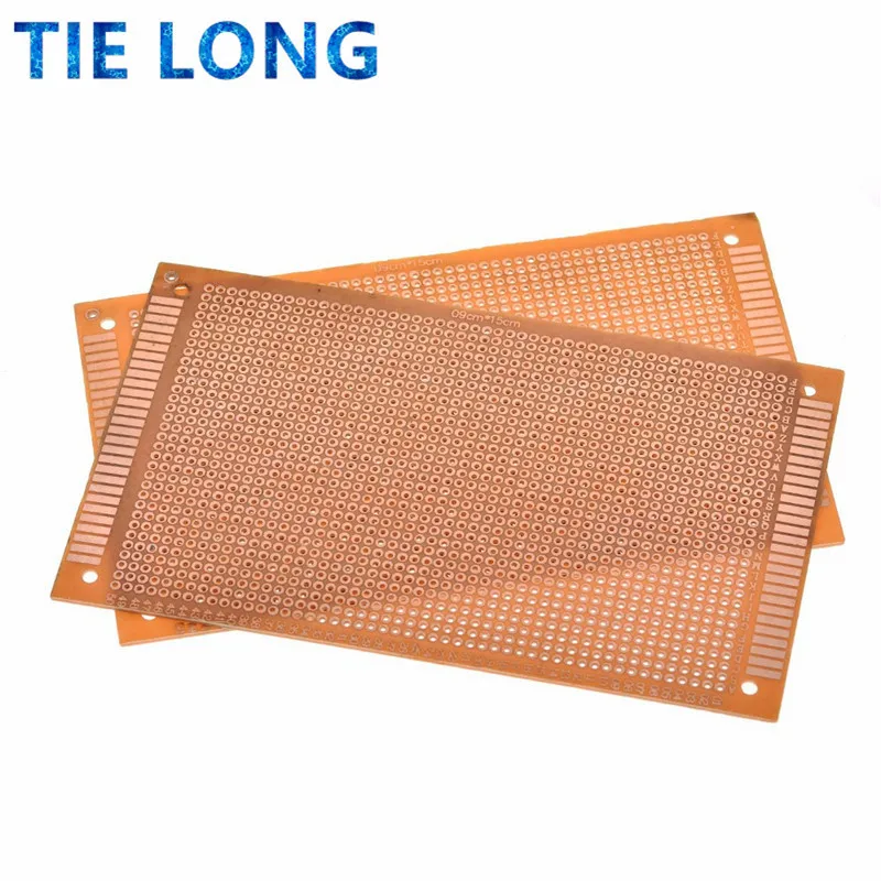 2PCS 9x15 9*15cm Single Side Prototype PCB Universal Board Experimental Bakelite Copper Plate Circuirt Board yellow