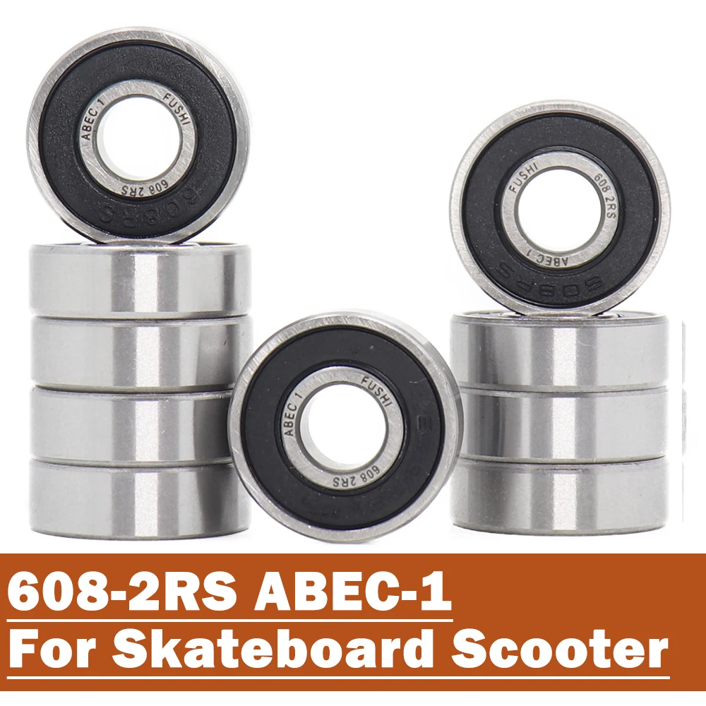 

608RS Bearing 8*22*7 mm ( 10 PCS ) Skateboard Scooter 608 2RS Ball Bearing Miniature Skate Roller 608-2RS 608 RS Bearings