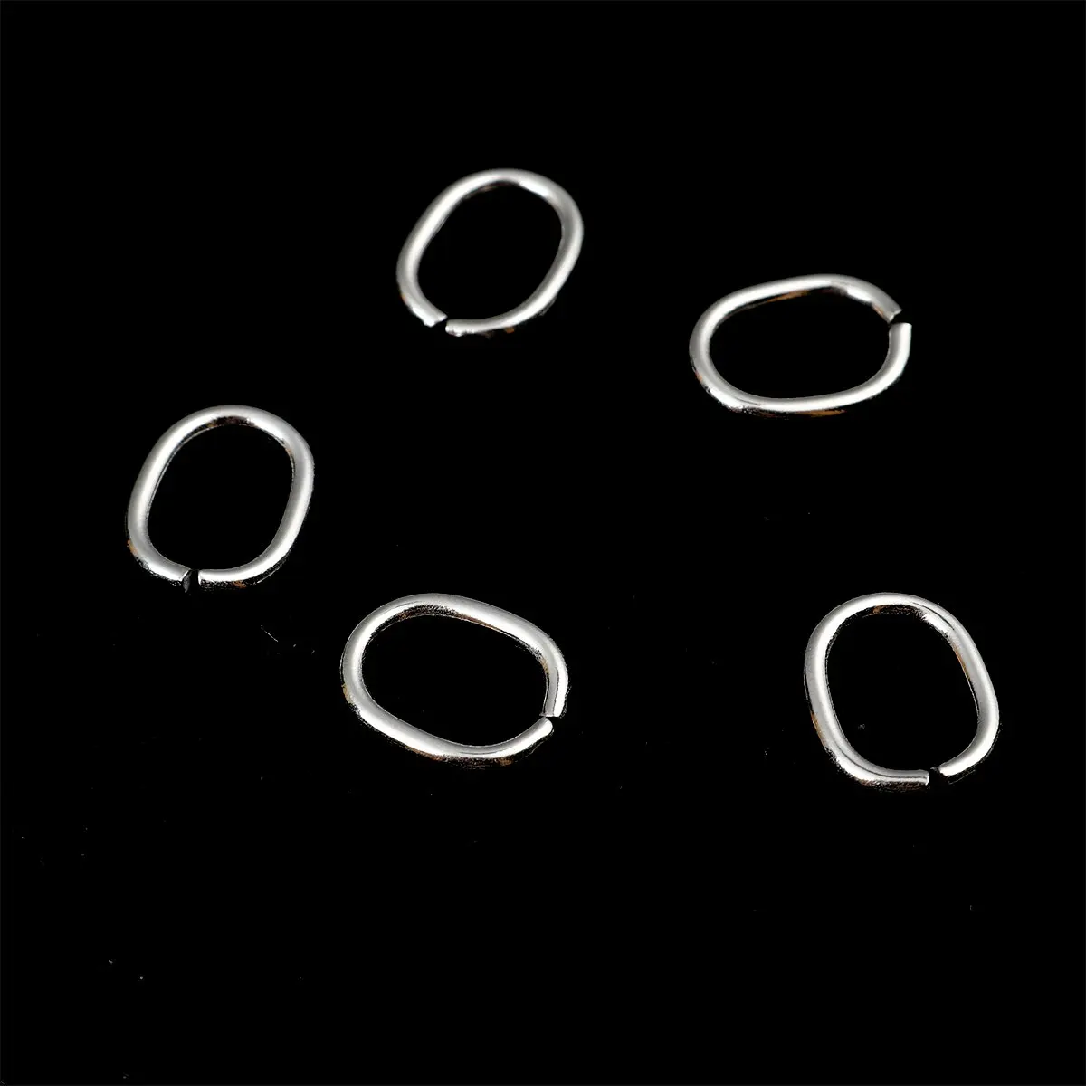 304 Stainless Steel Open Jump Rings Findings Half Round Silver Color 15mm x 12mm for Jewelry Making Supplies Findings , 50 PCs