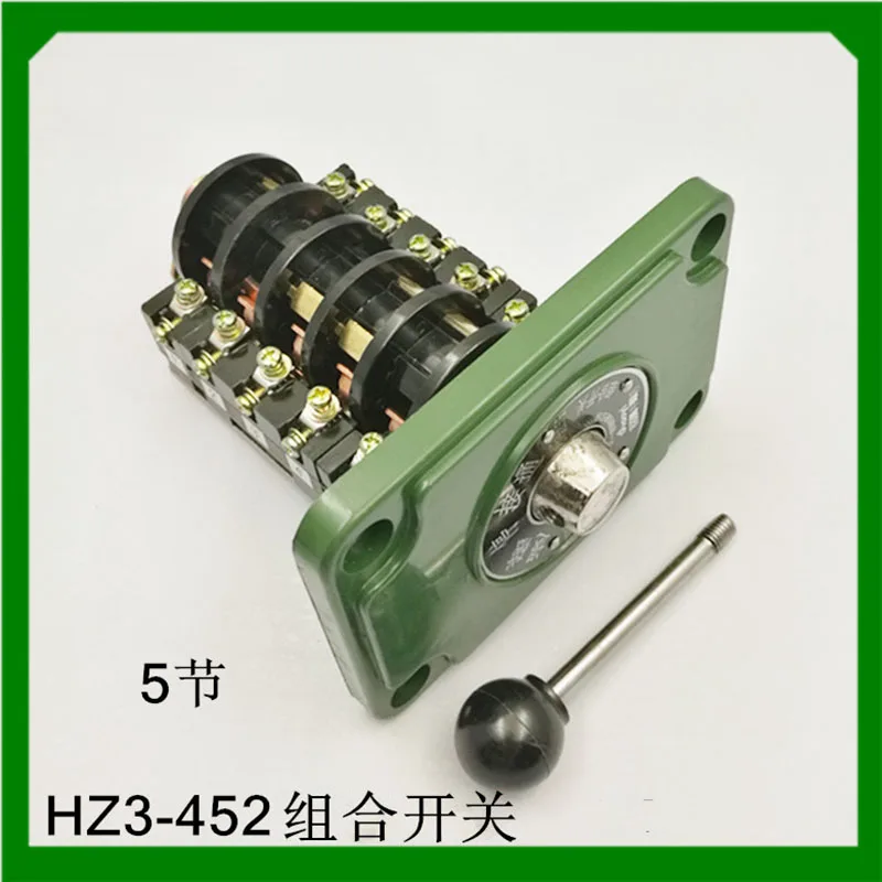 1PC Conversion Switch HZ3-452 Combination Switch 380V 10A Demagnetization Connected Control Switch 5 Knots 3 Gears Cam Switch