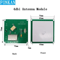 DIN式4dbiセラミックアンテナ,最大3メートルの範囲を備えた70 * 70mmセラミックアンテナ,FM-507 mhz rfid,Android sdkモジュール,915