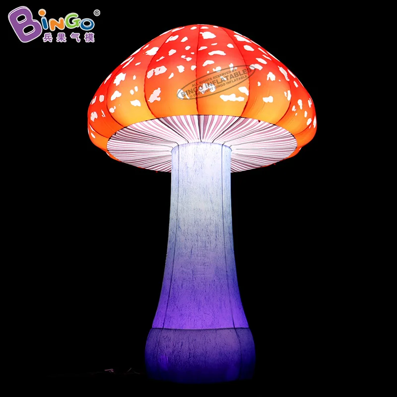 Inflatable Lighting Mushroom For Event Stage Decoration Colorful Flowers Plant Balloons Toys For Theme Park