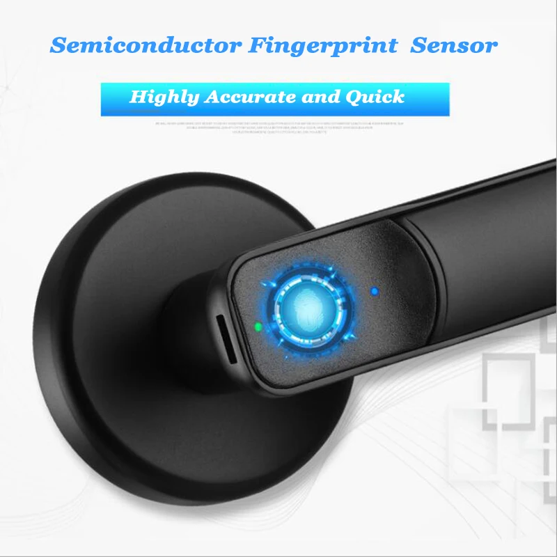 Smart Fingerprint Lock Right Left Open Door Lock USB port Mechanical Key Unlock TTLOCK Bluetooth Lock Office Handle Lock