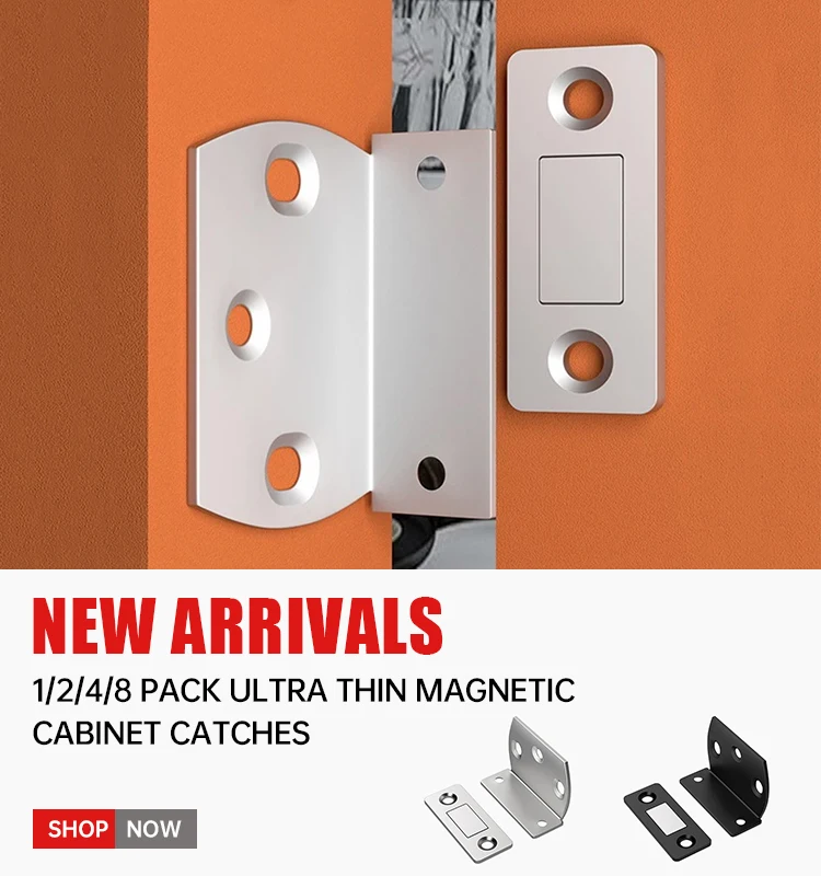 Chiusura Magnetica Push To Open Per Mobili - 2 Pezzi Con Amortizzazione