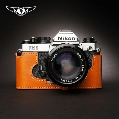 handwork Photo Camera Genuine leather cowhide Bag Body BOX Case For Nikon FM2 FM FM2N FE FE2 FM3A Protective sleeve box base