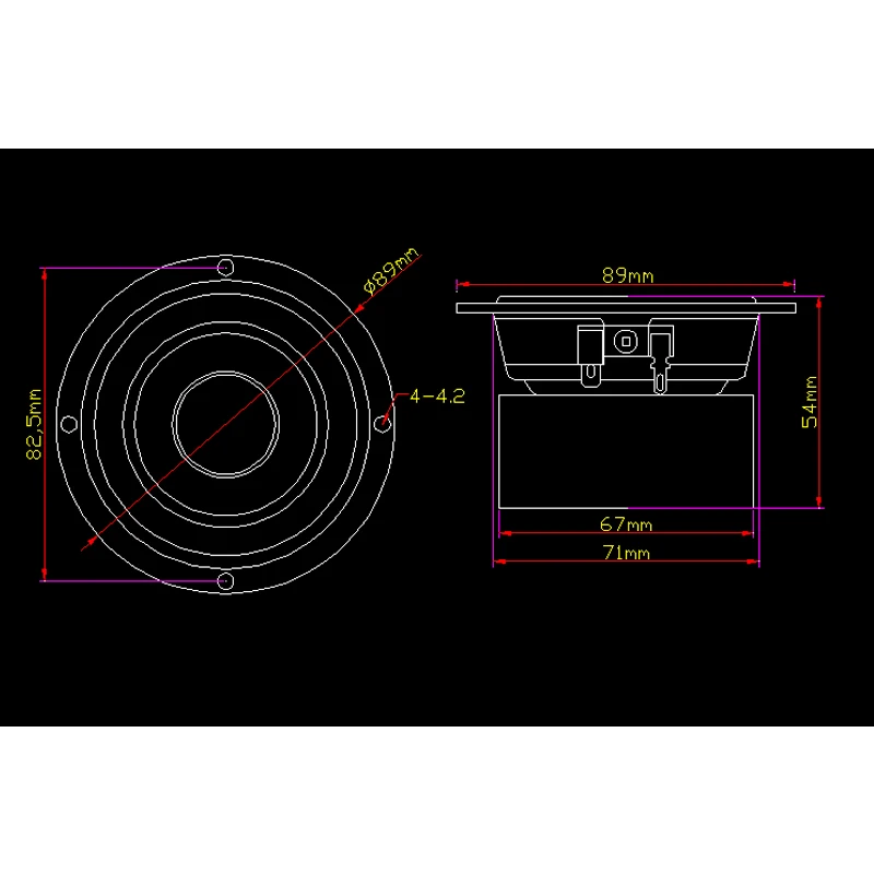 KYYSLB 8-15W 4-8ohm 3 Inch High Fidelity Full Frequency Speaker Fever Treble Speaker Delicate Midrange and Bright Bass Speaker