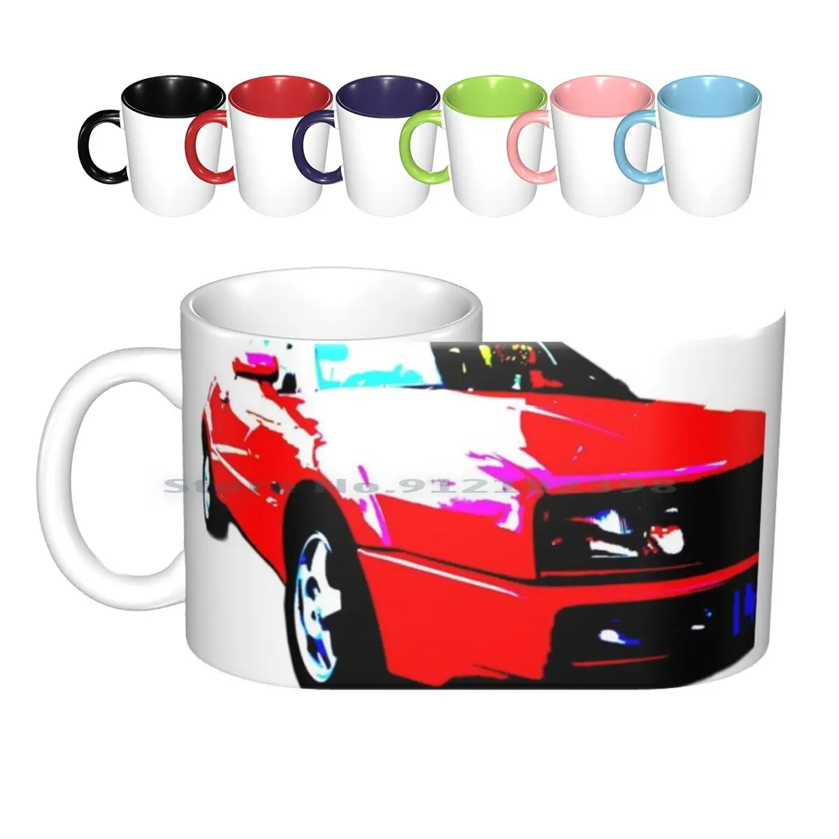 Red Corrado Vr6 - Transparent Background - Real Photo Ceramic Mugs Coffee Cups Milk Tea Mug Corrado Vr6 G60 12 Valve Red Corrado