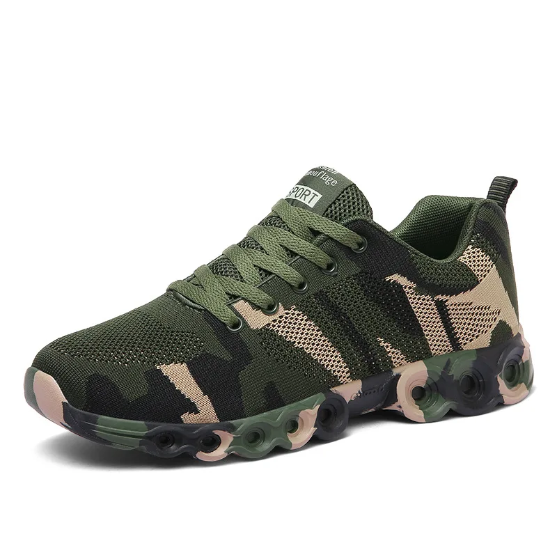 Summer Casual Shoes Mesh Camouflage Men Shoes Breathable High Quality Men Sneakers Non Slip Damping Outdoor Shoes for Men