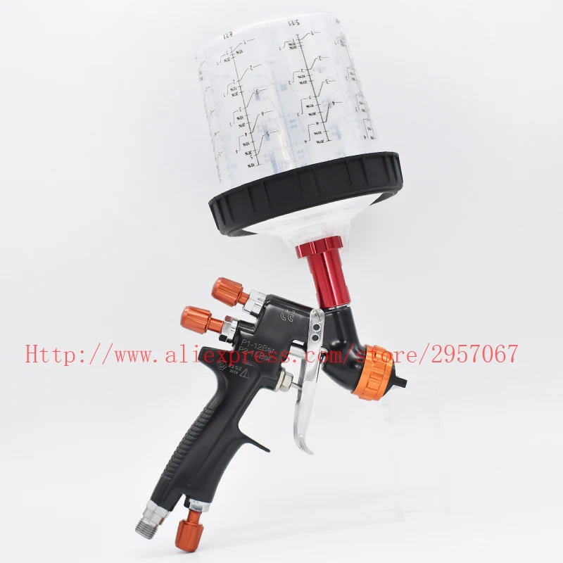 

HVLP manual spray gun pneumatic spray gun sprayer airbrush 1.3mm 600CC no-clean cup paint mixing cup high quality spray gun