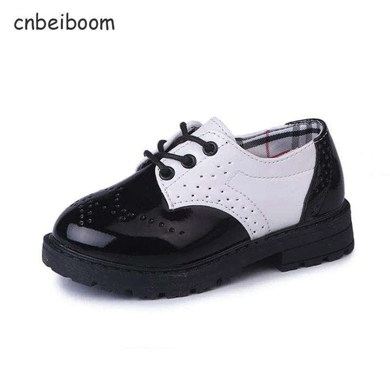 New Toddler Boys Leather Shoes Fashion Causal Little Kids School Shoes Formal Wedding Shoes For Girls Flat Shoes Loafers