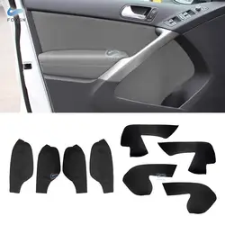 Für VW Tiguan 2008 2009 2010 2011 2012 4 stücke Mikrofaser Leder Innen Türgriff Panel Armlehne Abdeckung Ersatz trim