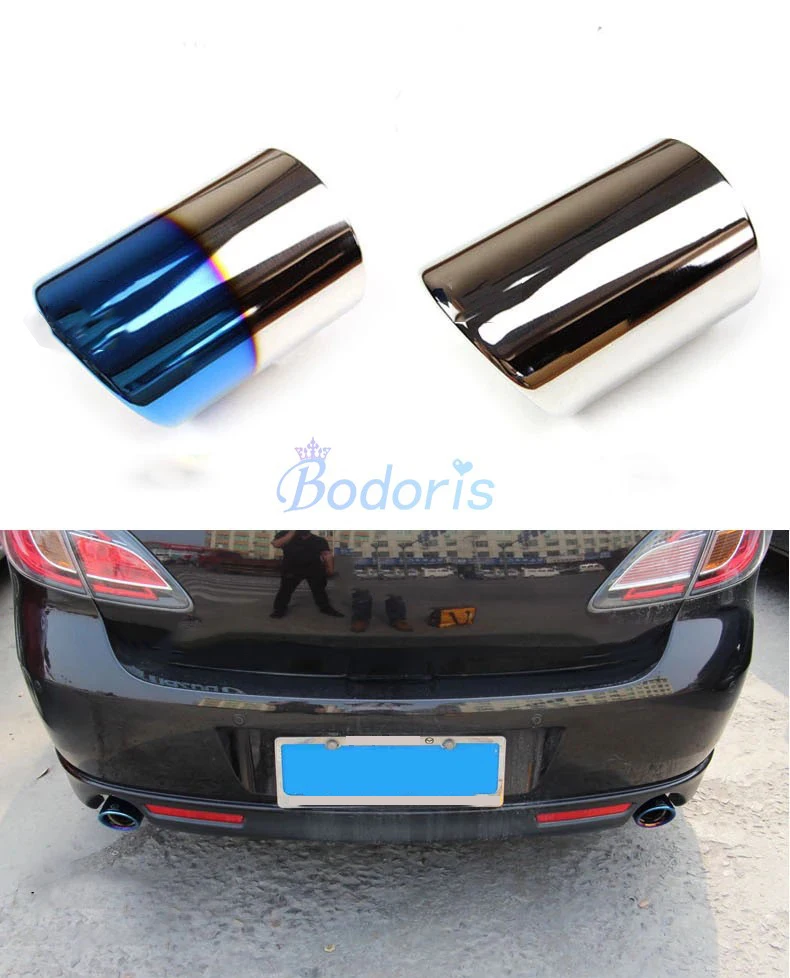 

For Toyota RAV4 XA50 2019 2020 Exhaust Muffler Tip Stainless Steel Pipe End Blue or Silver Chrome Car Styling Accessories