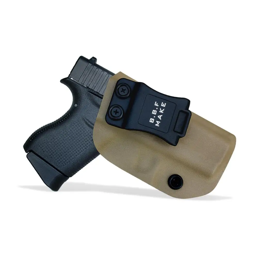 Imagem -02 - Make Iwb Kydex Holster Fit Glock 43 43x Arma Coldre Dentro Coldres Ocultaram Transportar Arma ay Pistola Case Acessórios Bolsa B.b.f