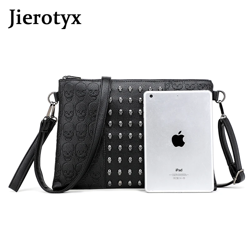 JIEROTYX 2020 Fashion PU Leather Shoulder Bag for Women Bag Ladies Evening Bag Women\'s Handbag Female Sexy Rivet Drop Shipping