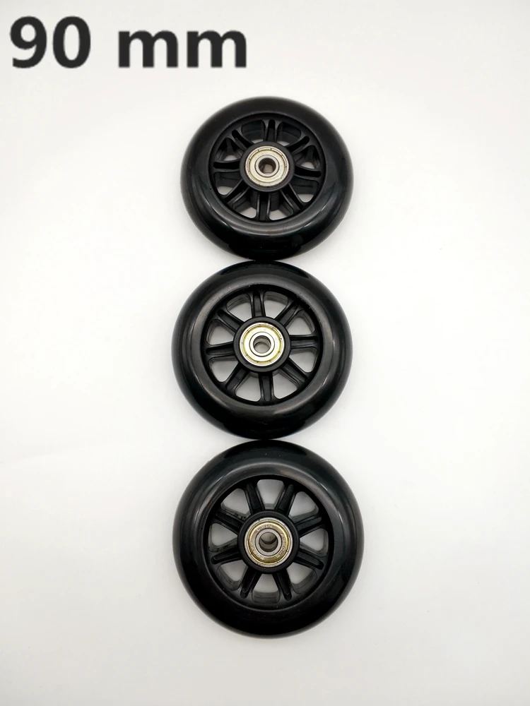 Koło prędkości czarne 90mm 8 kół/partia 90x24mm 85a z łożyskami — zdjęcie 2