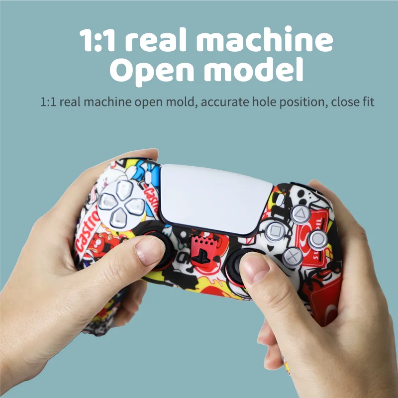 Für PS5 Silikon Controller Schutzhülle Camouflage Aquarell Fall Schutzhülle für PlayStation 5 Spiel Controller