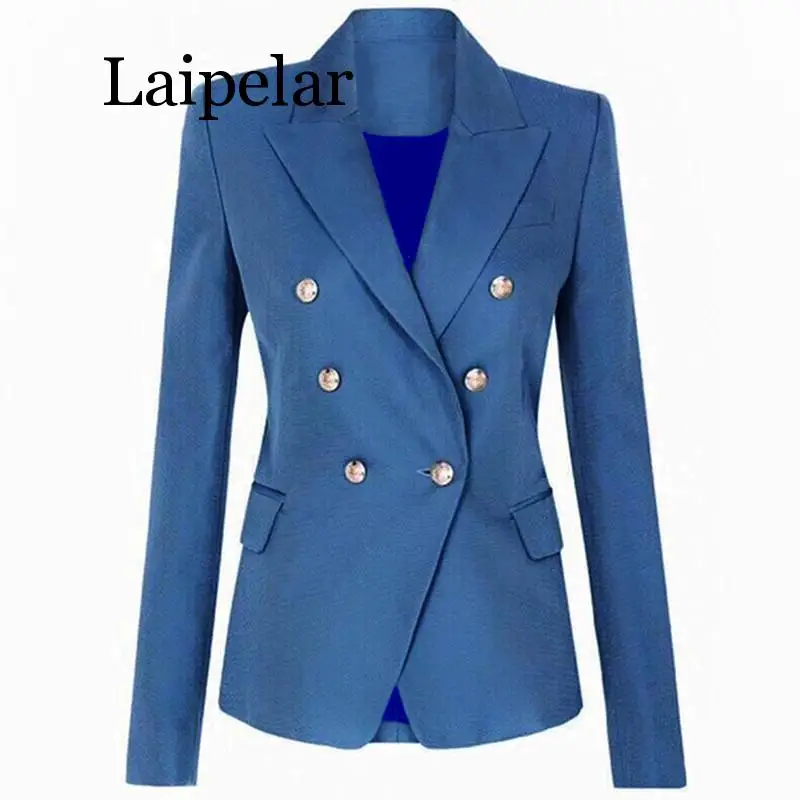 

Blazer Women Office Formal Double Breasted Buttons Blazer Plus Big Size Women Blazers Drop Ship