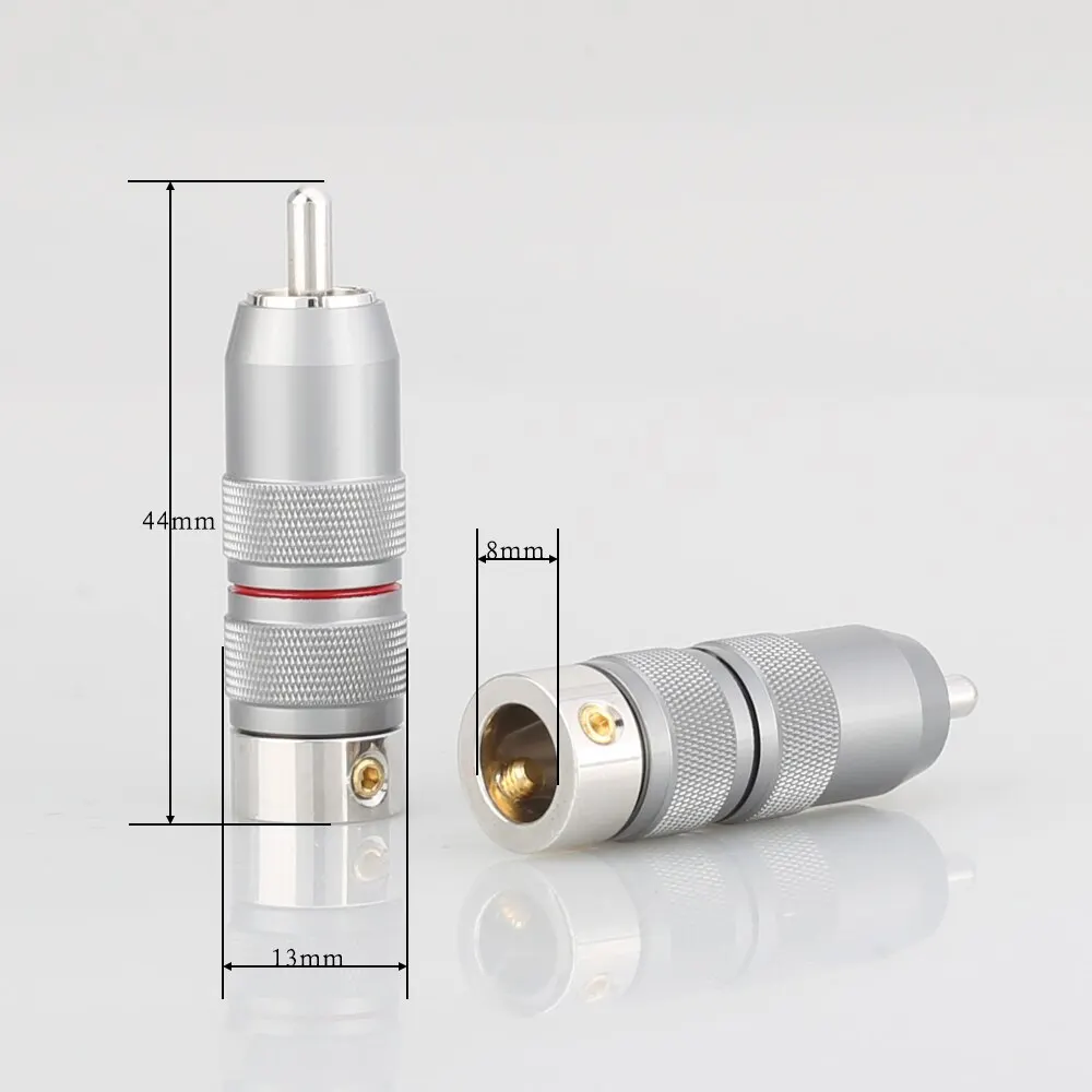 Viborg VR107R Rhodium überzog Reine Kupfer RCA Interconnect stecker analog RCA Stecker Auto Audio RCA Stecker Reinem Kupfer RCA