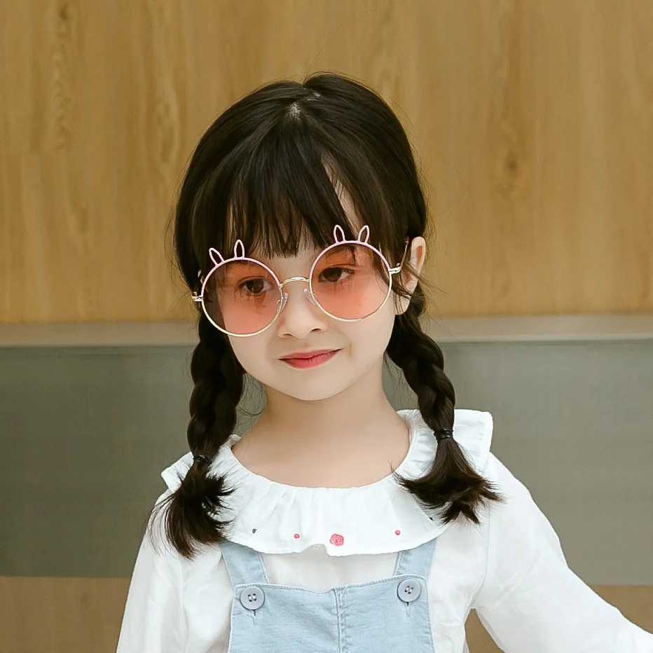 spring fashion children's Sunglasses 2021 lovely personality decoration trend glasses UV400 anti ultraviolet Sunglasses