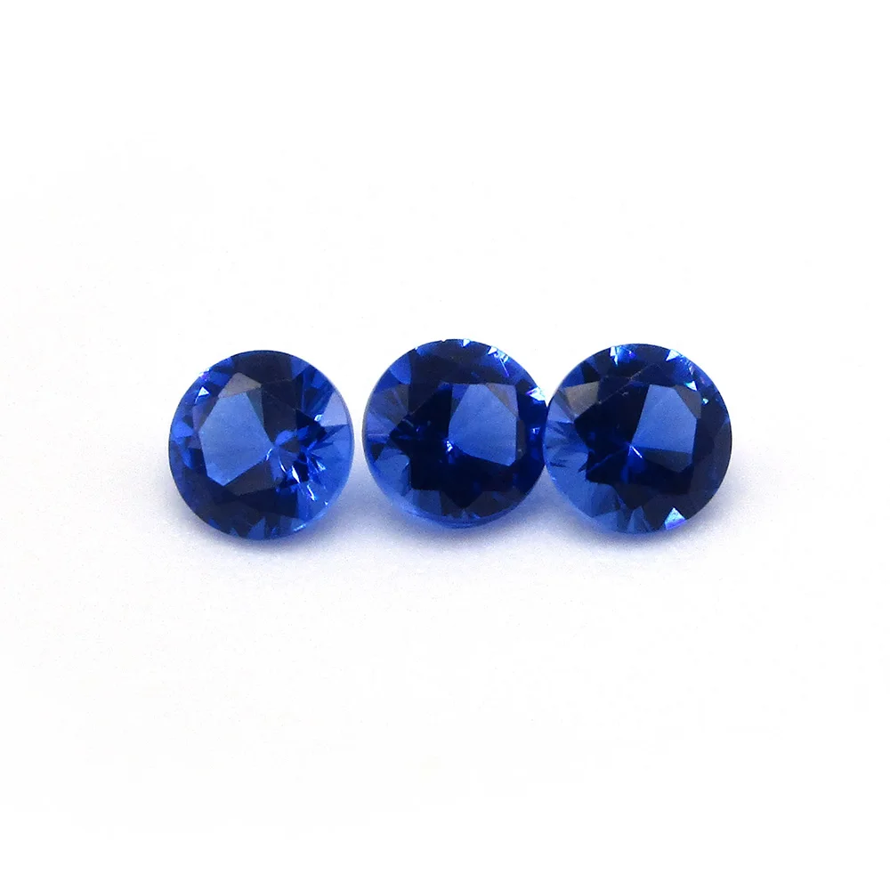 Wax Setting 1000pcs/Lot 1.0-3.0mm Round Shaped #124-1 Blue Nano Stone Synthetic Gems For Jewelry Making