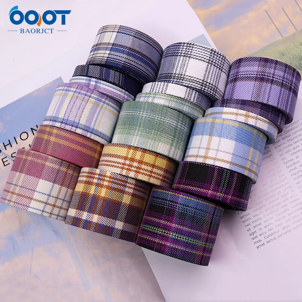 Double-Sided Lattice Thicken Cloth Ribbon 5Yards 211105-1 40MM DIY Crafts Hairclip Apparel Accessories And Sewing Decorations