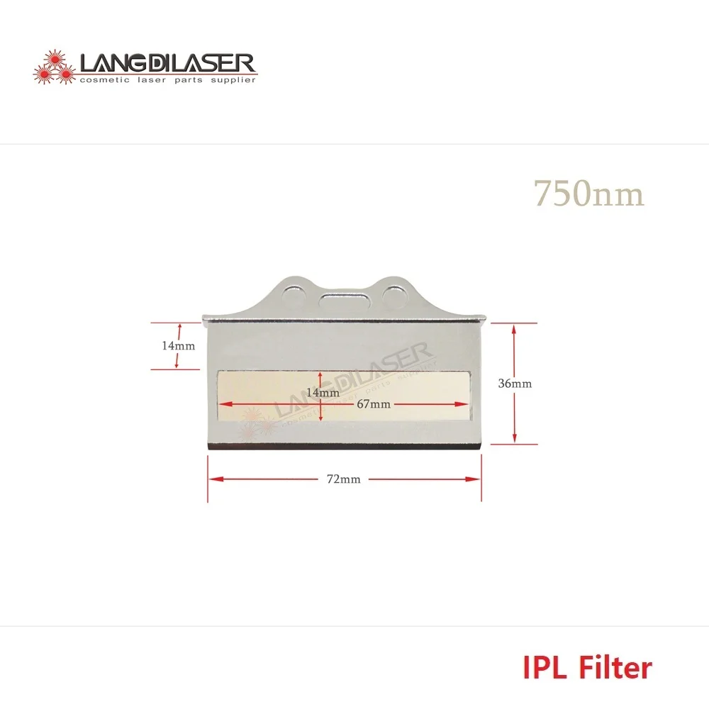 

750nm~1200nm ipl tips - laser filter , window size : 68*15mm , for IPL heads , HR laser hand piece