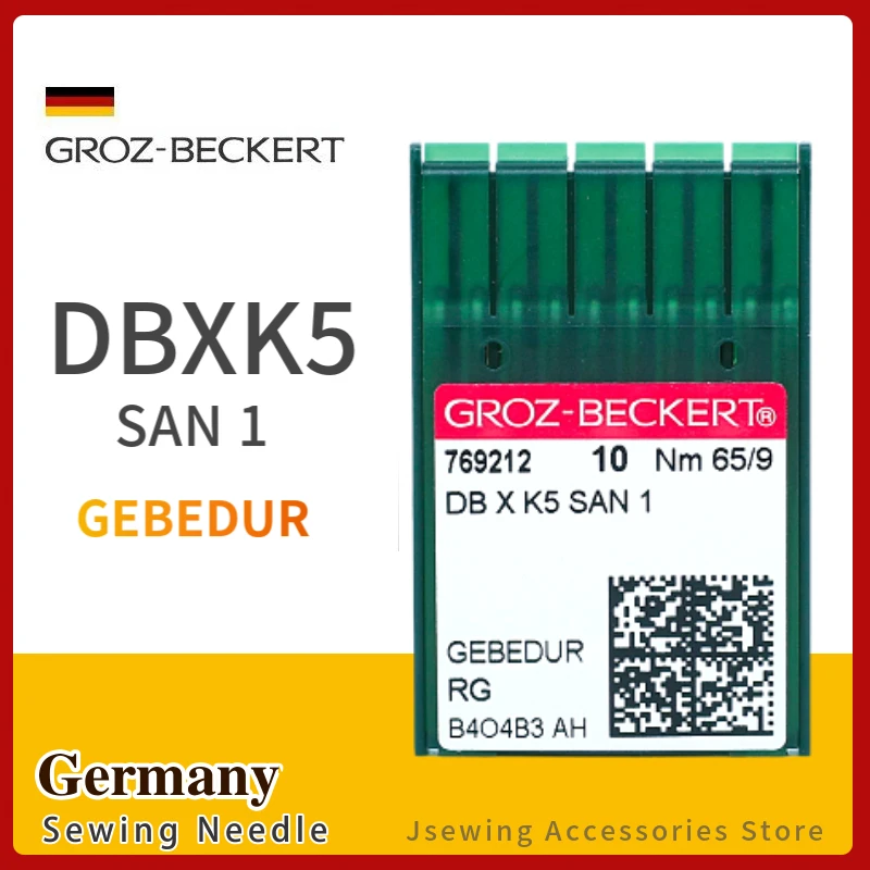 50PCS DBXK5 GEBEDUR Heat Proof Groz-Beckert Sewing Needles For Industrial Embroidery Machine Accessories BROTHER Titanium