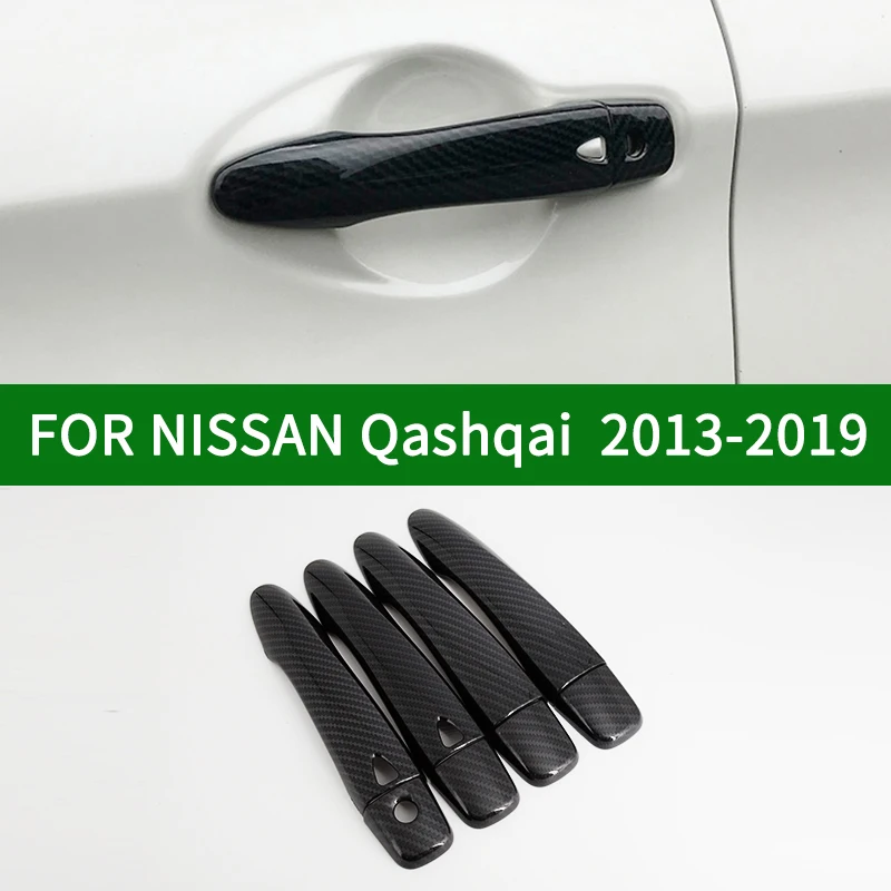 

Для NISSAN Qashqai 2013-2019 накладка на ручку двери автомобиля, чехол с изображением карбоновой нити отделка 2014 2015 2016 2017 2018