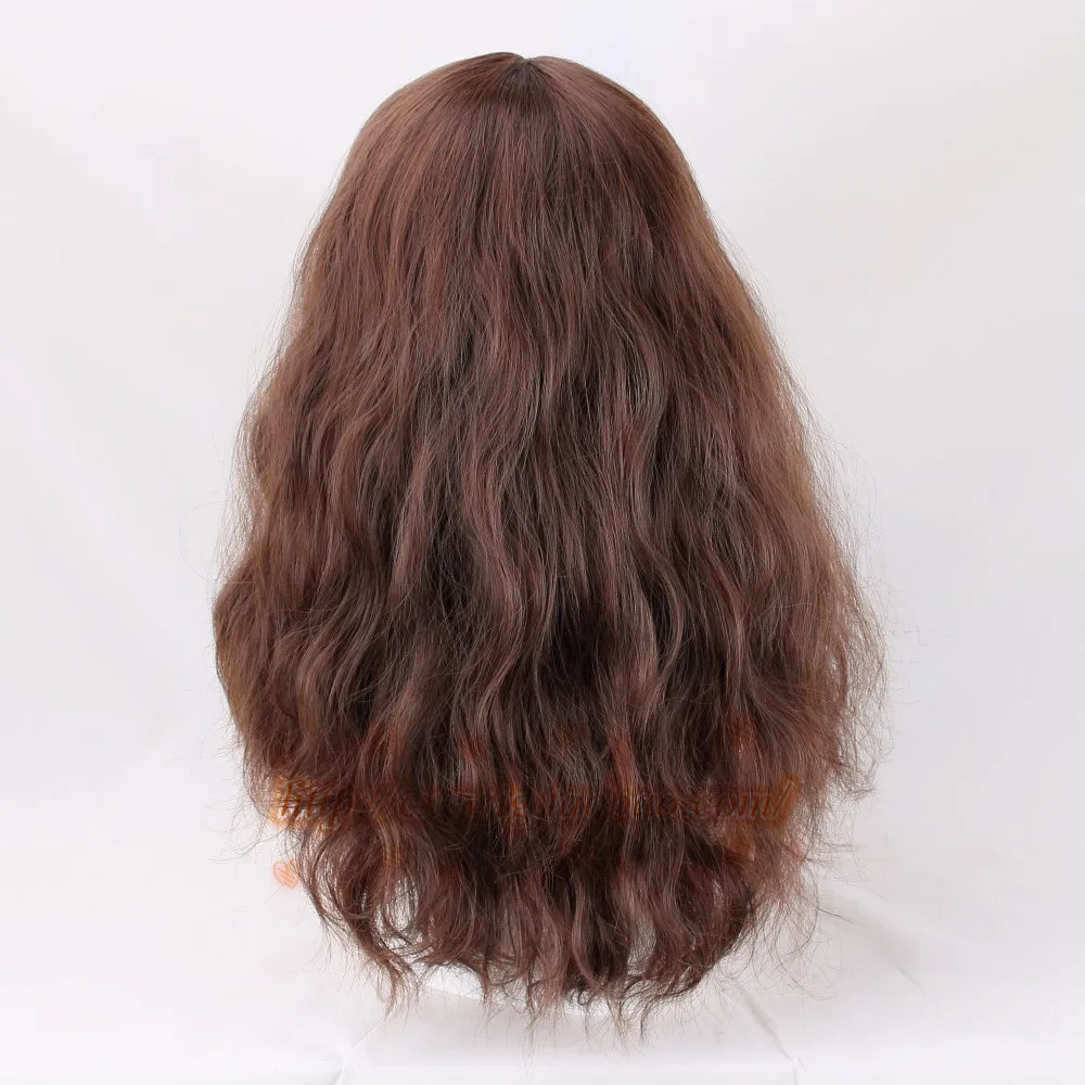 Hermione Jean Granger Cosplay Wig Brown Curly Heat Resistant Synthetic Hair Cosplay Costume Wigs + Wig Cap