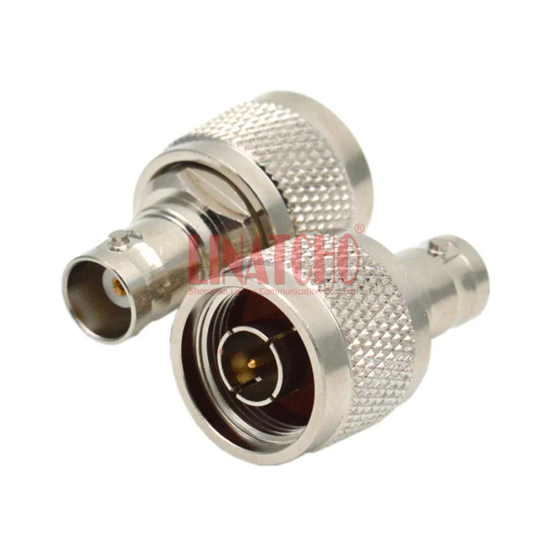 

50 Ohm Straight Copper Connector N Male Plug to BNC Female Jack Adaptor for Car Radio Antenna Cable