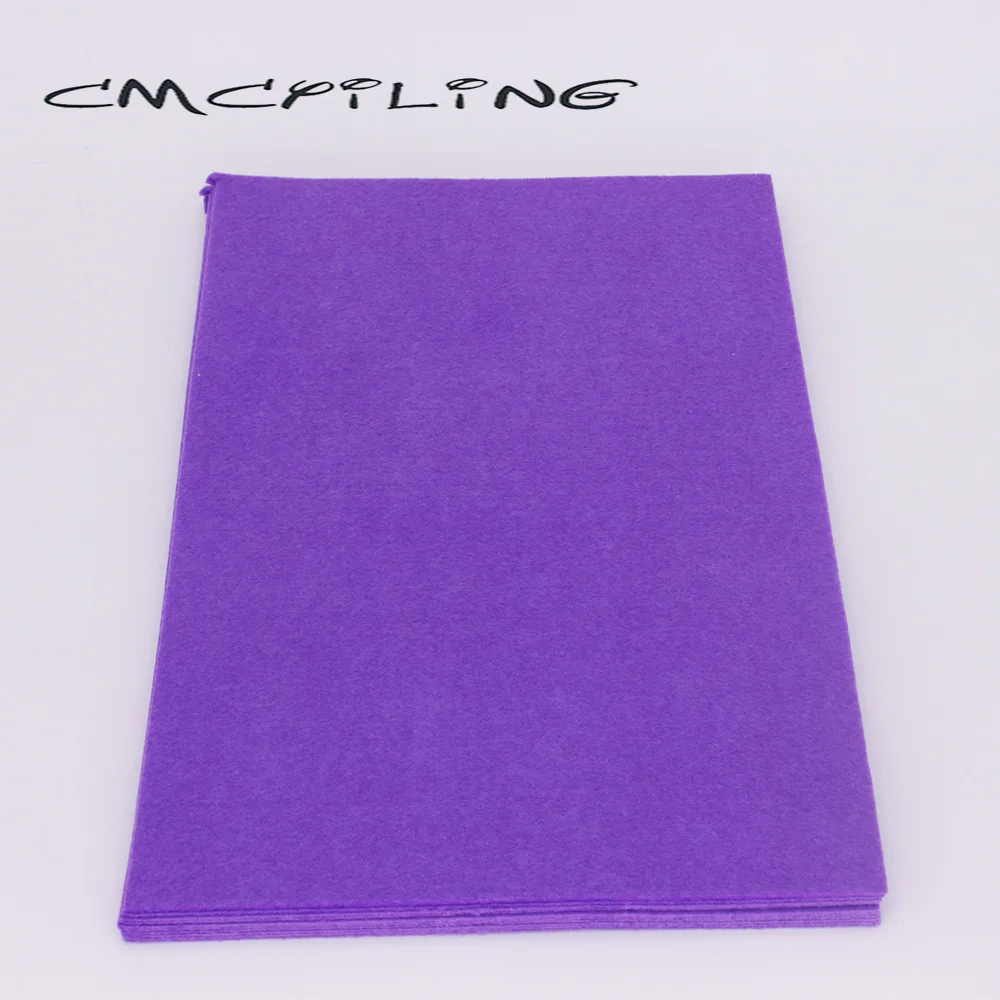 CMCYILING Purple Hard Felt 1 MM Thickness Polyester Cloth For DIY Crafts Dall Scrapbook / Non-Woven Sheet  20 Pcs/Lot  20*30cm