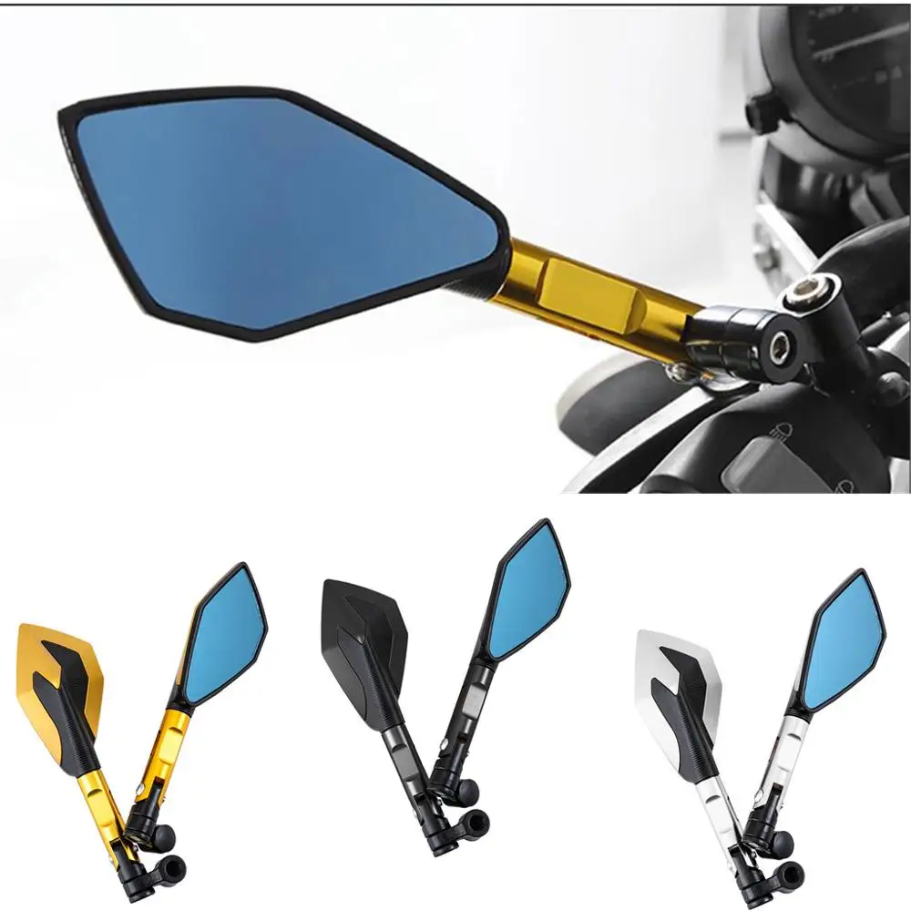 Universal Motorcycle Short Rod Rearview Mirror For YAMAHA YS 150 TMAX 530 TDM 850 FZ6N MT10 C8 NMAX Motorbike Accessories