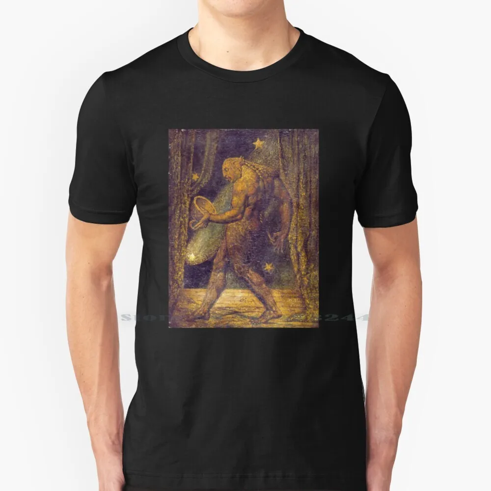 Hd The Ghost Of A Flea , By William Blake High Definition 100% Cotton T Shirt Red Dragon Blake Ghosh Evil Demon Adam Eve Adam