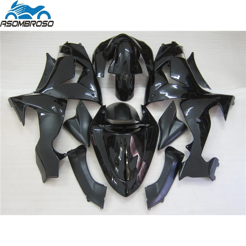 

New Arrival Motorcycle Bodyworks for Kawasaki Ninja ZX10R fairing kit 2006-2007 full black fairing set zx10r 06 07 GH10