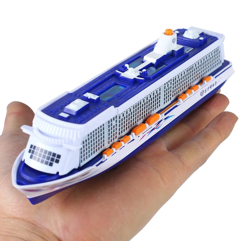 Simulation alloy sound and light pull back cruise ship toy,1:100 metal ship toy model,yacht sightseeing boat