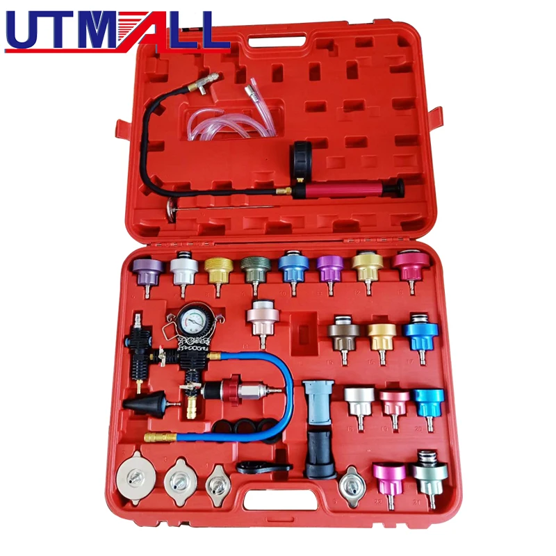 

Radiator Pressure Compression Tester Kit 34pc Cooling System Leak Detector Tool